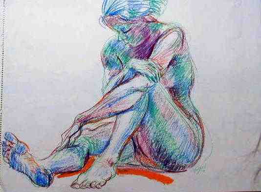 Blue Nude Pastel