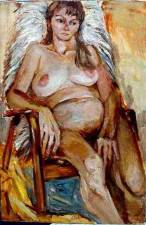 Brown Seated Nude