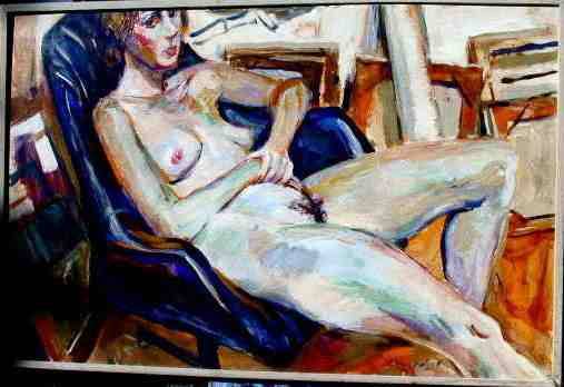 Nude in Black Chair