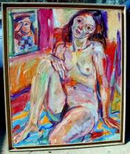 Nude with Abstract Painting