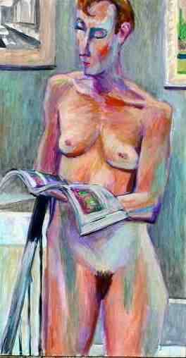 Standing Nude, Reading