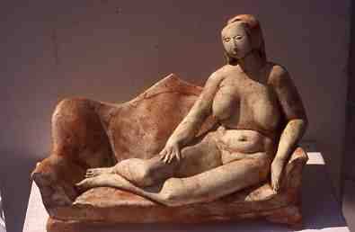 Female Nude on Sofa