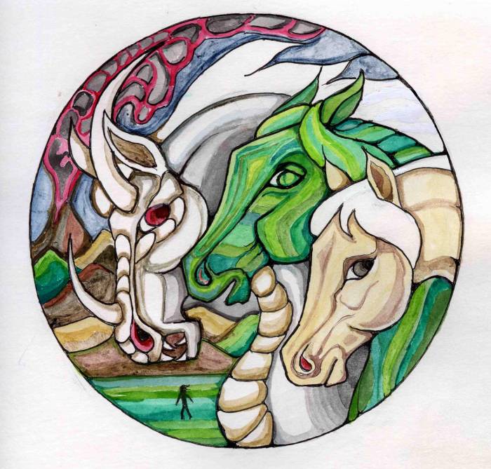 To Ride a Rathorn; Artist: PcH; e-Baen