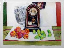 Clock and Fruit
