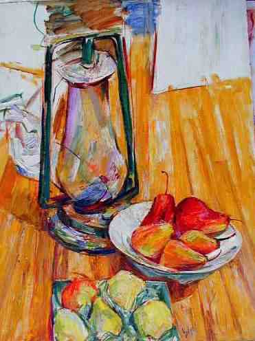 Pears and Lamp