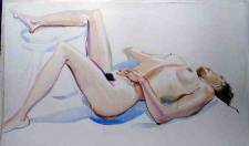 Reclining Black Haired Nude