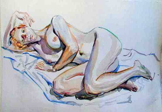 Red Head on White Towel