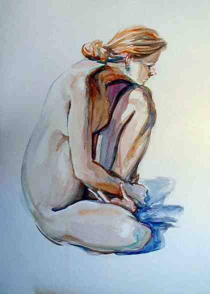 Seated Red Head with Knotted Hair